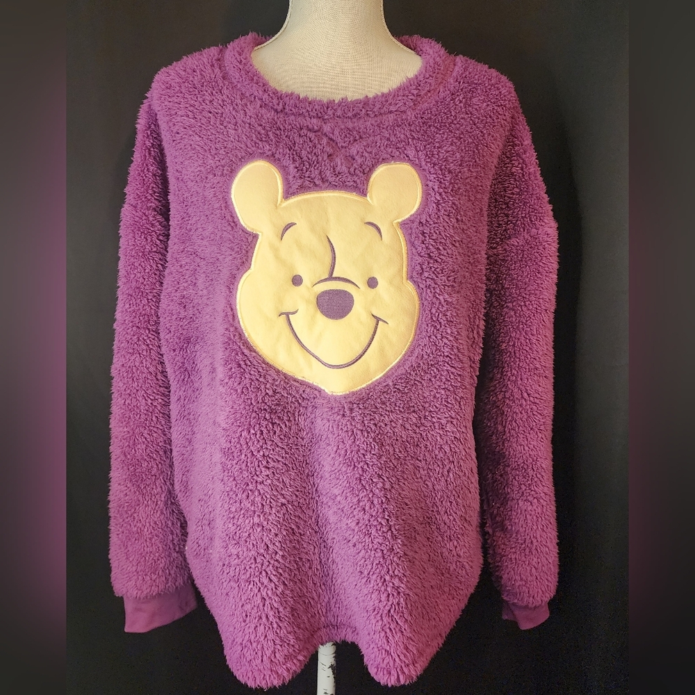 Disney XL Faux Fur Purple Winnie the Pooh Sleepwear Top Only